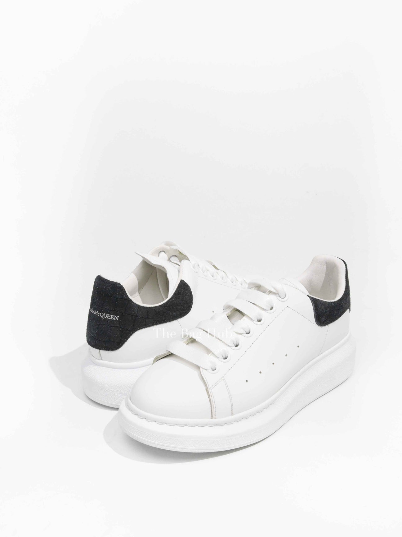 ALEXANDER MCQUEEN croco black suede