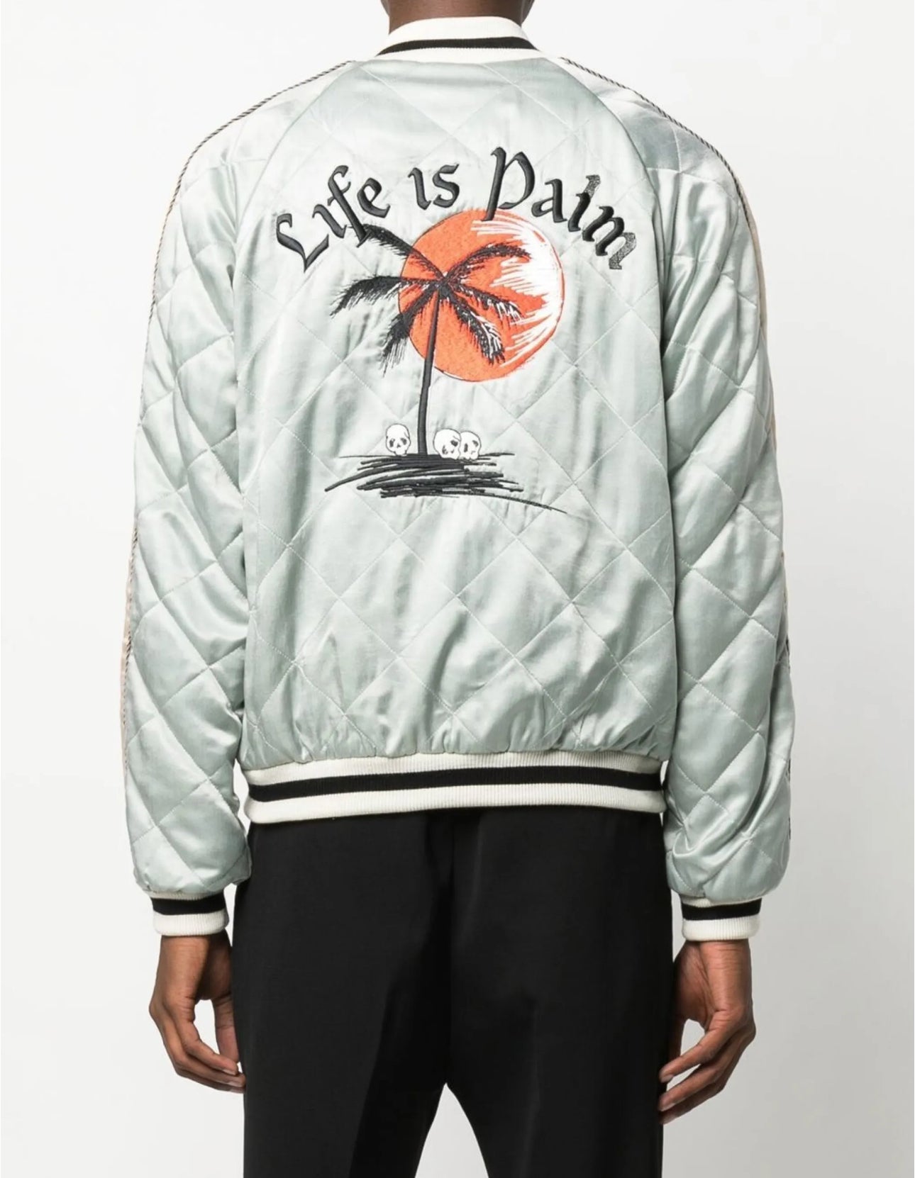 PALM ANGELS embroidered motif jacket