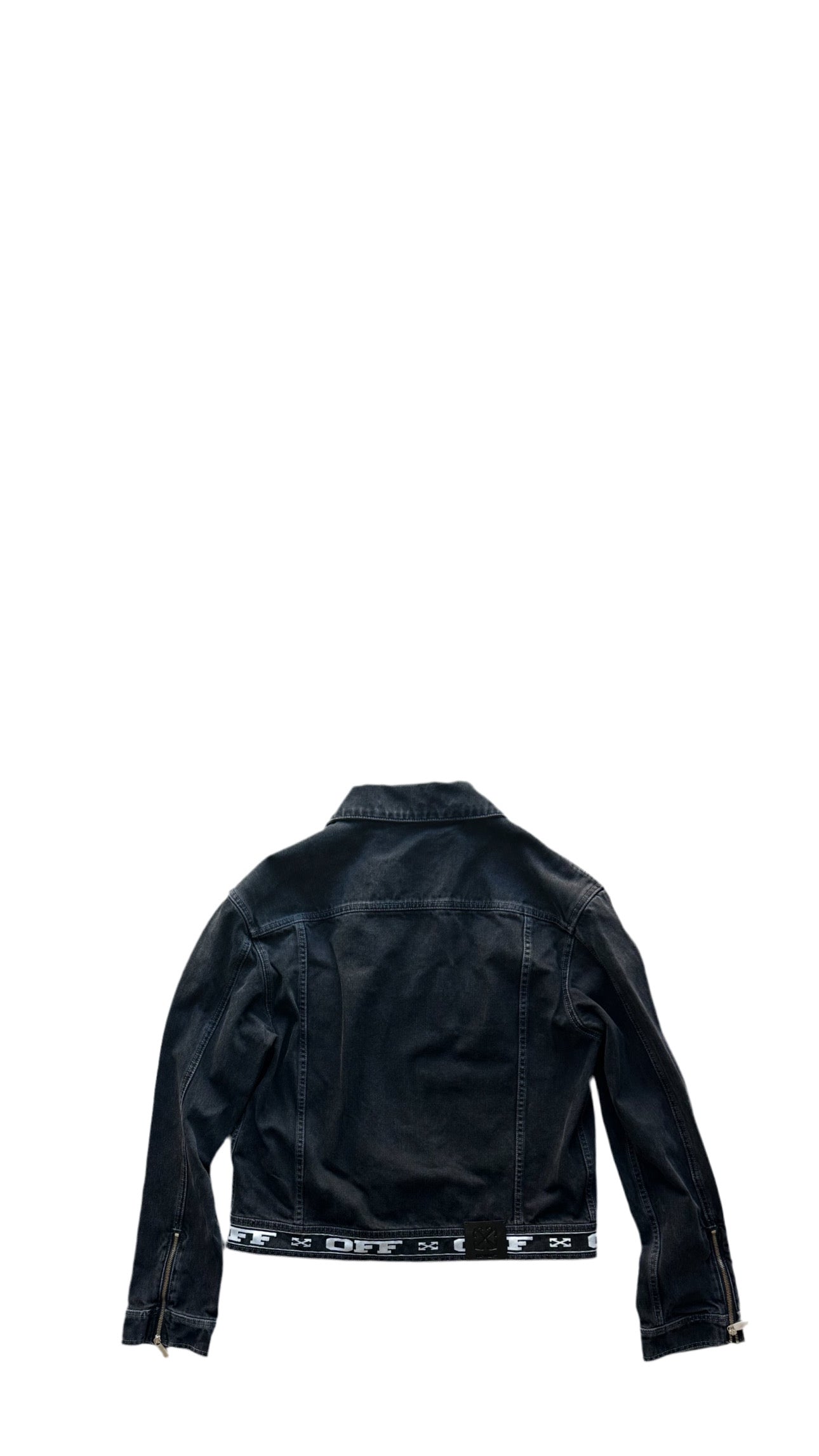 OFF WHITE DENIM BLACK JACKET