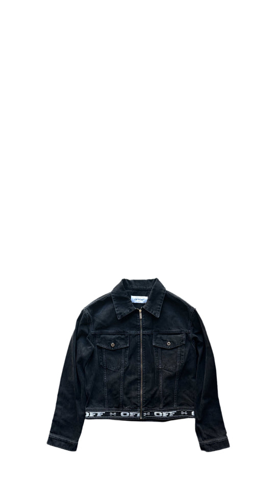 OFF WHITE DENIM BLACK JACKET