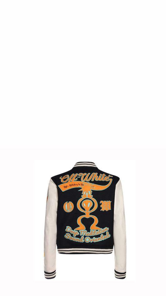 OFF WHITE VARSITY JACKET